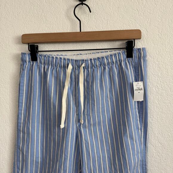 NEW NWT Gap Striped Drawstring Relaxed Fit Cotton Pajama Pants Blue XS - Picture 3 of 10